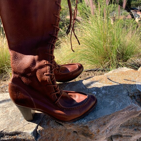 Frye Leather Vintage Boots - Picture 1 of 7